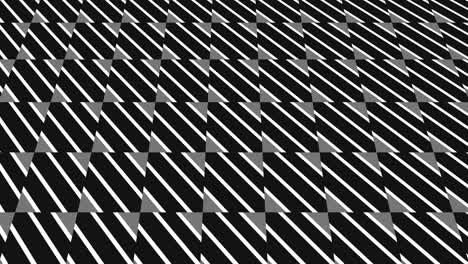 graphic pattern in black and white that tilts up and moves.