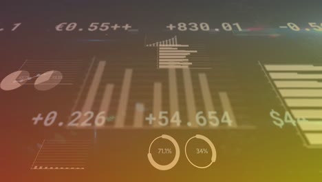 Animation-Der-Finanzdatenverarbeitung-Auf-Grünem-Hintergrund