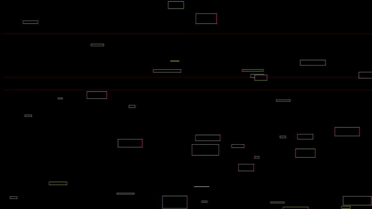 Digital Glitch Effect with Moving Rectangles and Horizontal Lines