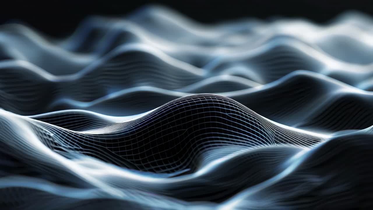 Abstract 3D Waveform Background