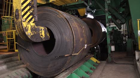 steel coil handling in a metal rolling mill