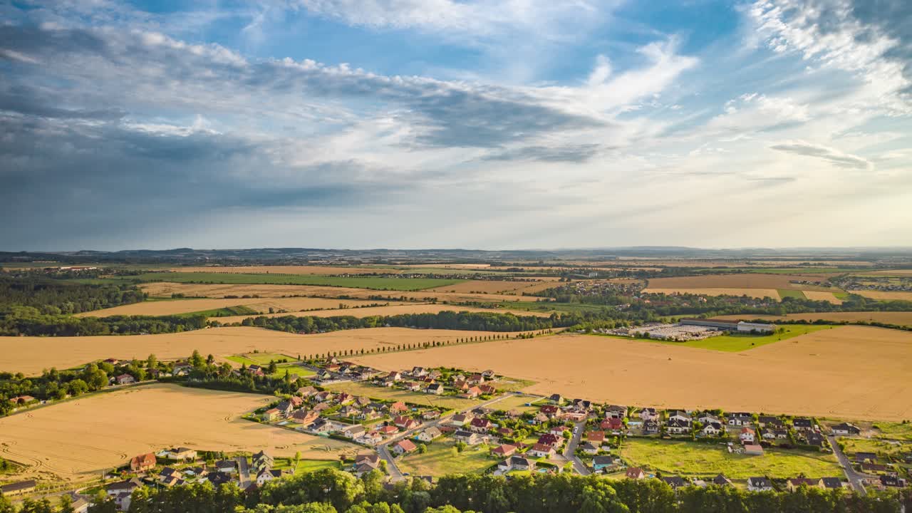 시골 풍경의 조감도