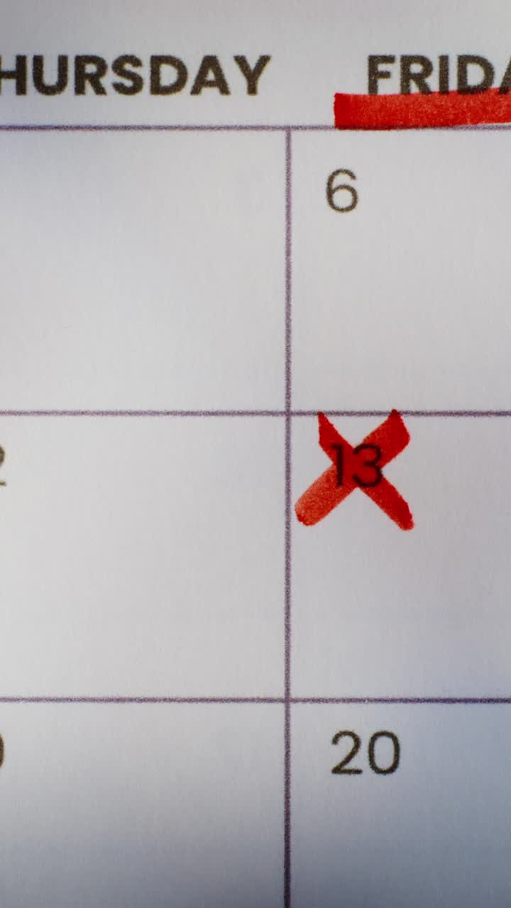 marcando una fecha en un calendario