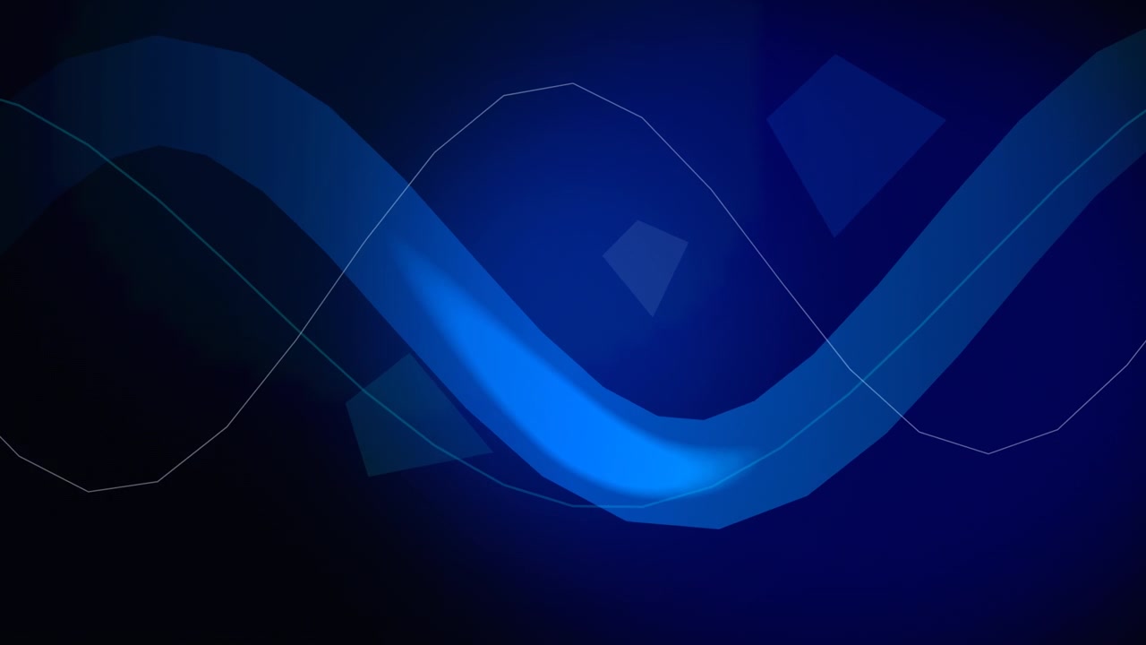 Abstract Blue Wave Motion Background with Geometric Shapes