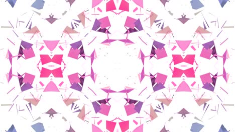 fondo abstracto poli geométrico bajo como un efecto de vidriera o caleidoscopio en movimiento en 4k. animación 3d de bucle, imágenes sin costuras en el popular estilo poli bajo. v16