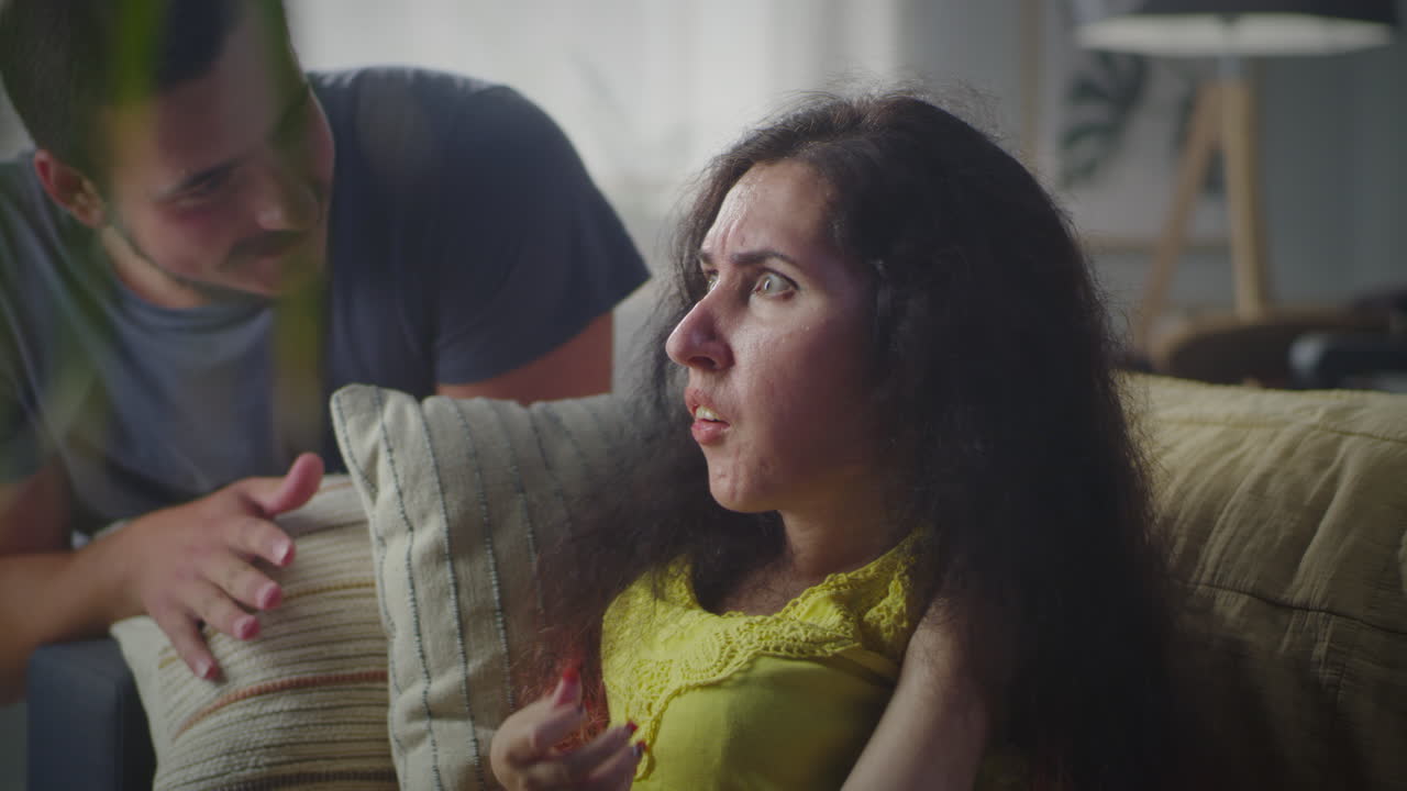 Couple Having Quarrel at Night