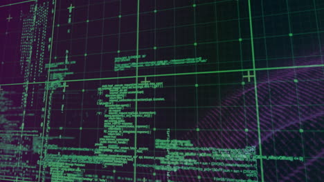 animation of data processing over black background