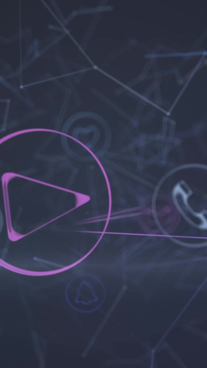 Animation of network of connections over dark background