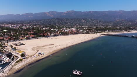 Aerial View of Santa Barbara Beach and Pier
