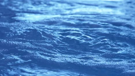 bubbles in blue hot tub