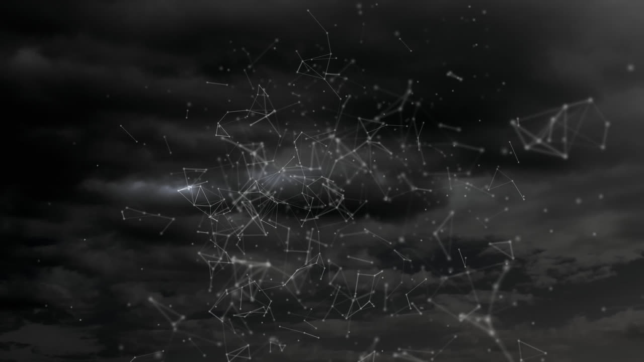 compuesto digital de bucles de una cadena de bloques y líneas de conexión