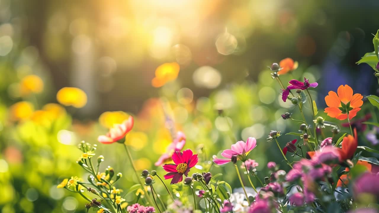 Colorful Flowers in a Garden