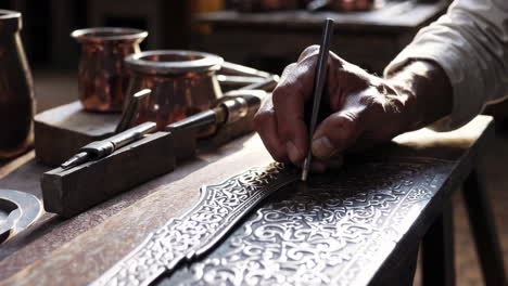 copper craftsman at work