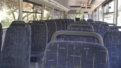 empty school bus interior