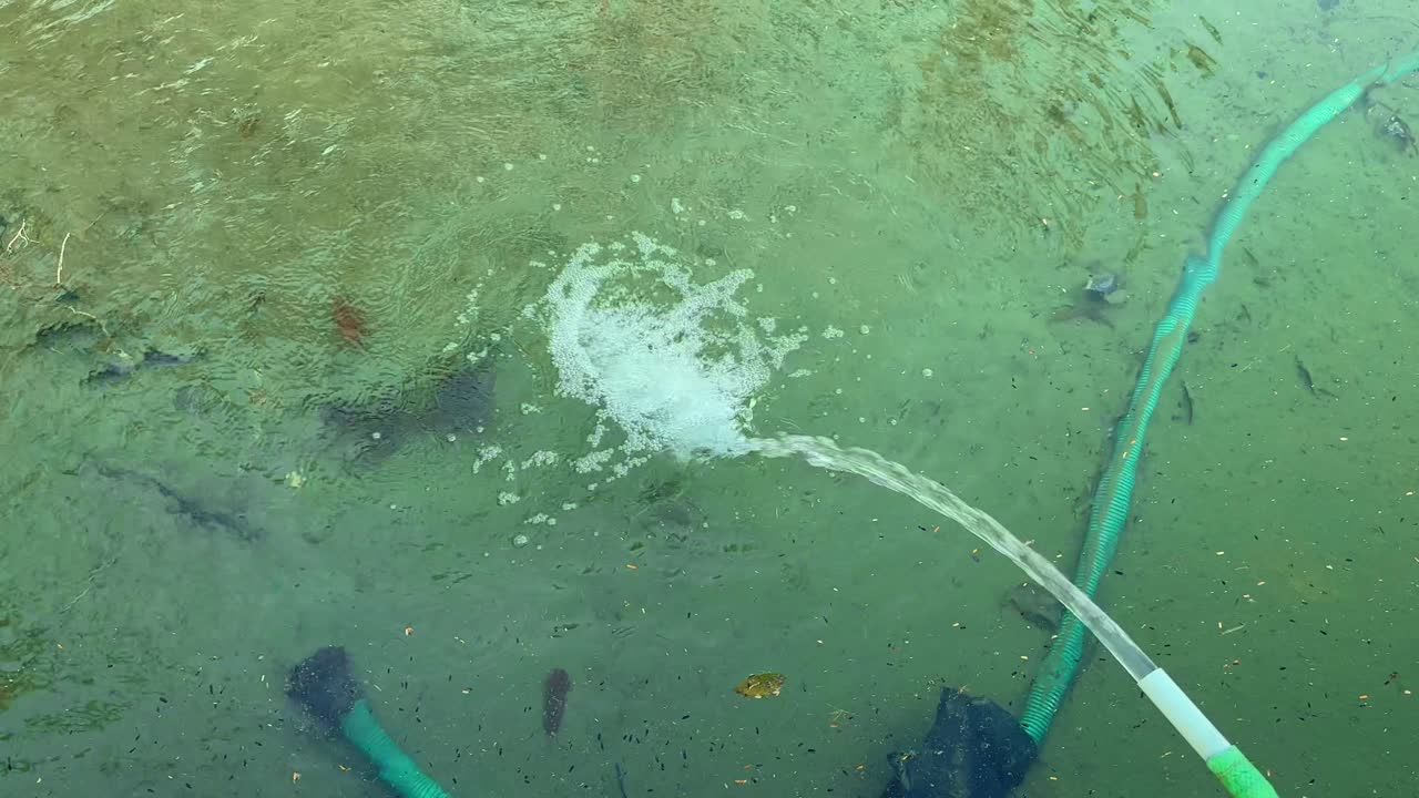 Water tank made for agriculture is being filled from bore well