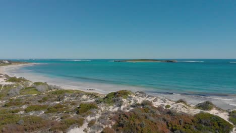 Panorámica-Aérea-Dron-Tiro-Oeste-De-Australia-Ciudad-Costera-Lancelin