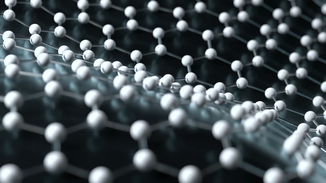 циклная анимация биохимии научный узел, молекулярное соединение, 3d-рендерирование.