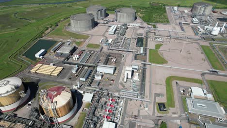 red nacional grano gnl terminal almacenamiento de gas kent uk drone vista aérea