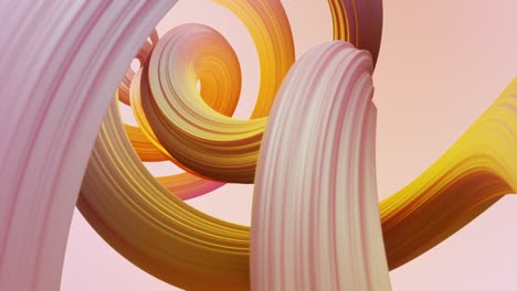 abstract colorful pastel swirl, natural curve art background. curved and wavy pattern with candy texture and subsurface scattering. 3d render loop