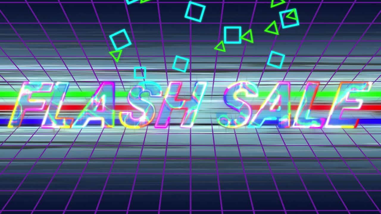 회색 바탕에 줄무 ⁇ 로 변하는 색상의 플래시 판매 그래픽