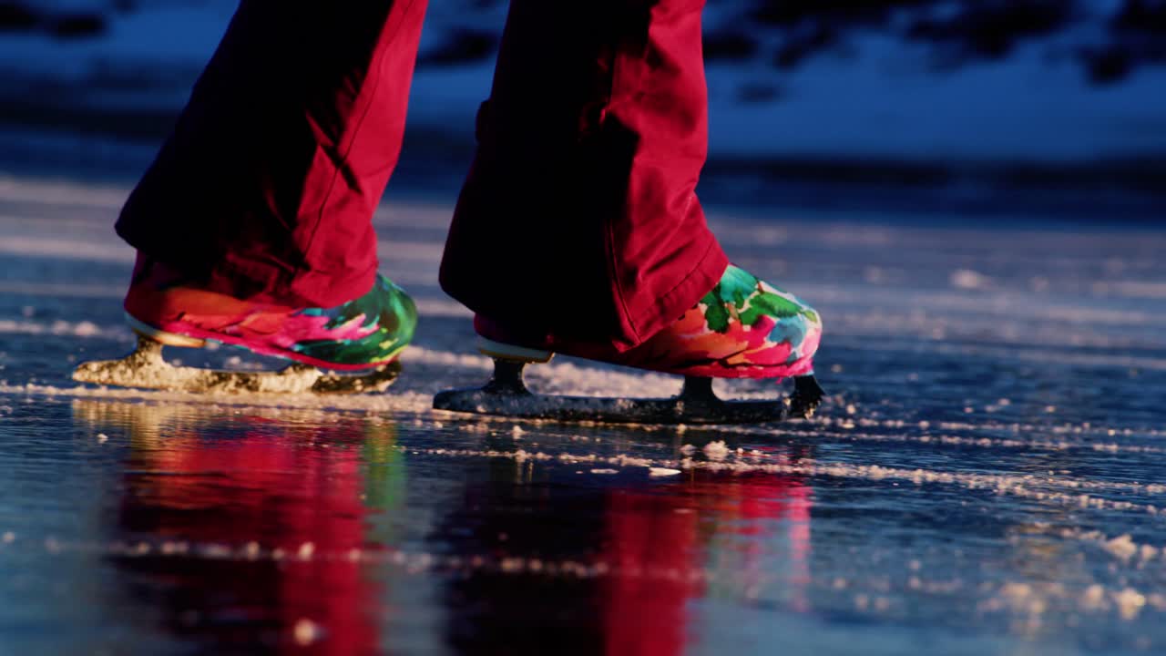 Ice Skating on a Cold Winter Day