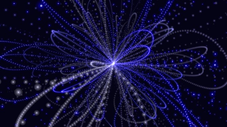 wirbelnder sternhaufen leuchtet in einer faszinierenden nebelszene