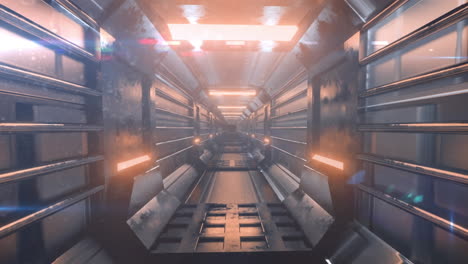 animación de puntos de luz sobre el túnel digital