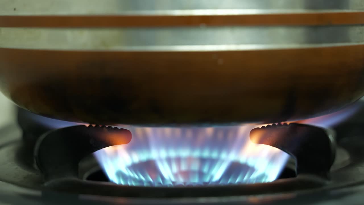 - 클로즈업 가스 프레임 조명