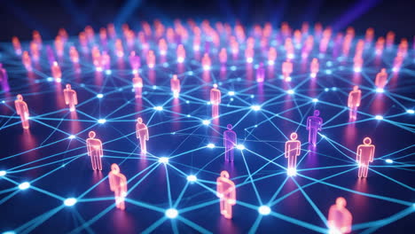 digital network of connected people