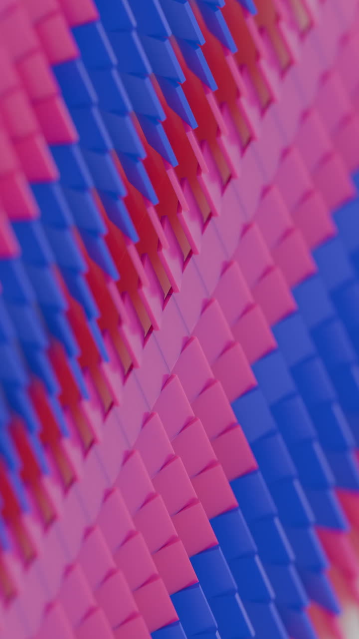 Abstract Geometric Pattern in Blue and Pink