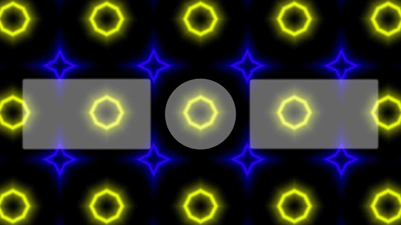 네온 표지판 패턴 엔드 카드 엔딩 스크린 모션 그래픽