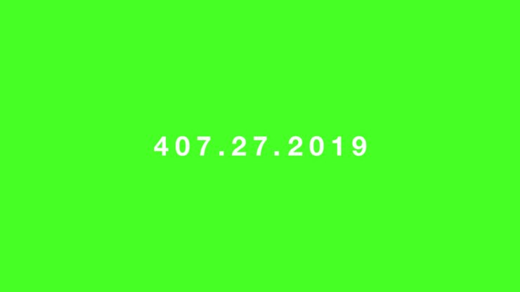 Random Numbers Counter on Green Screen Background 4k