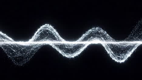 dynamic visual representation of a waveform displaying energy transmission through space, highlighting the intricate patterns of light and sound waves