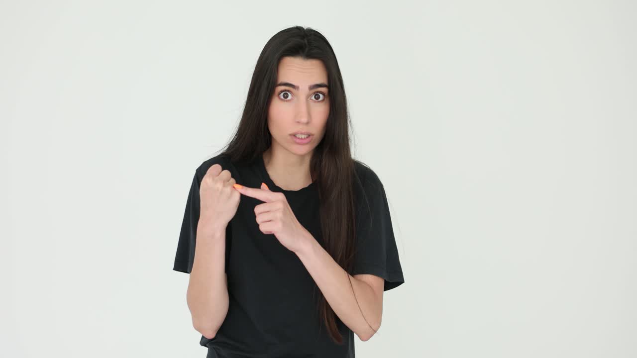 A woman expressing emotion