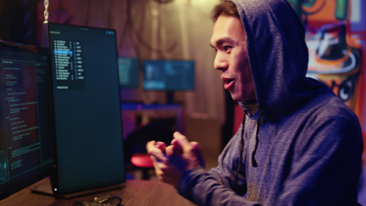 Hacker excited after developing exploit