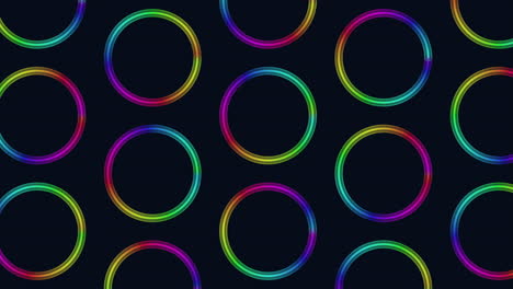 vibrant rainbow circle pattern on black background