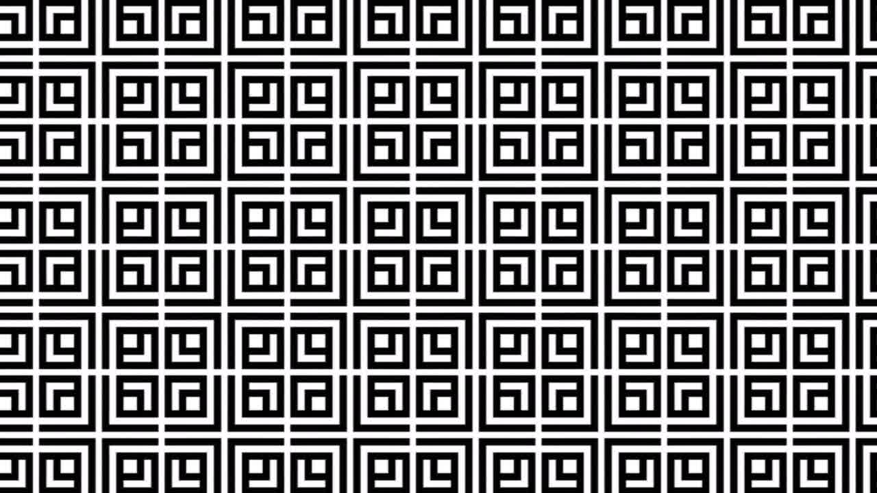 Abstract, background animation, scrolling right, black and white squares