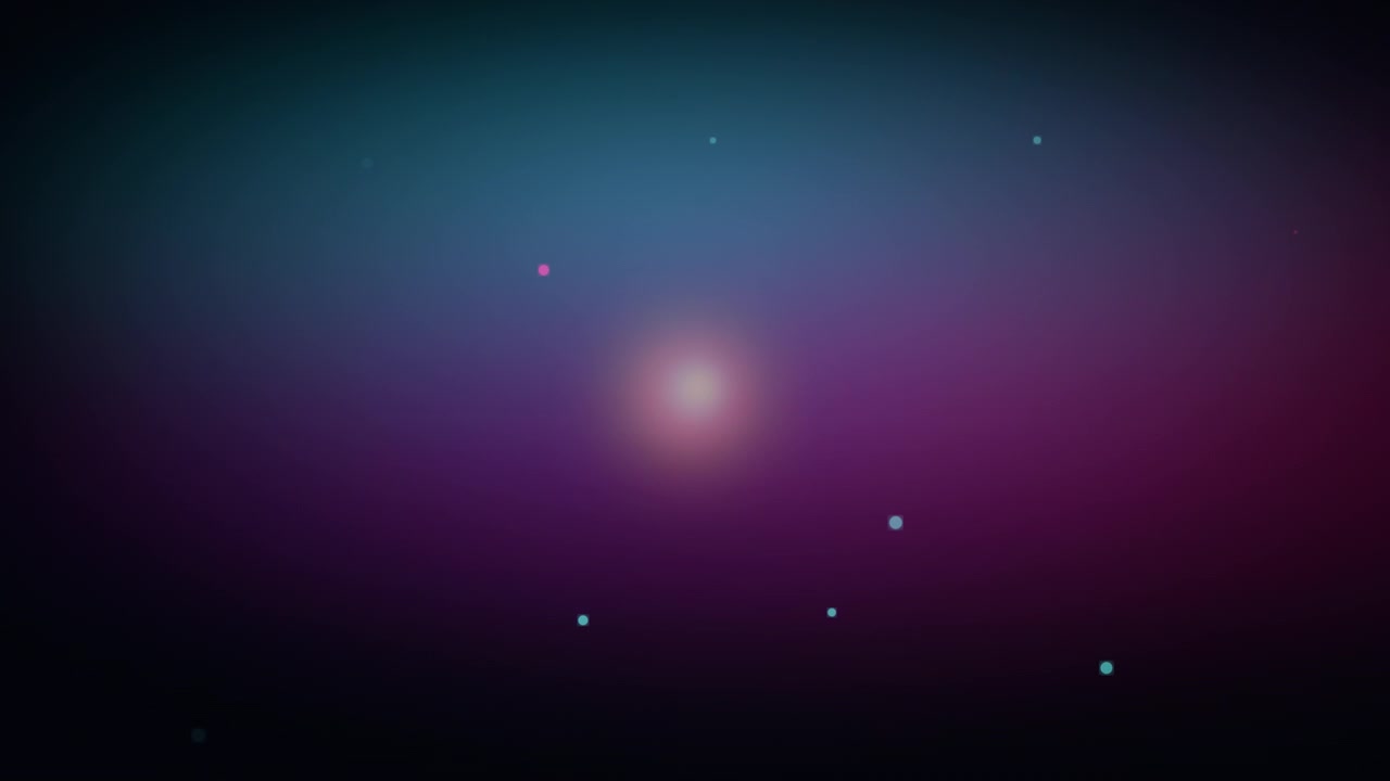 Abstract Motion Background with Floating Glowing Particles and Lens Flare