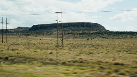 scenic mountain view as seen from a car in african countryside