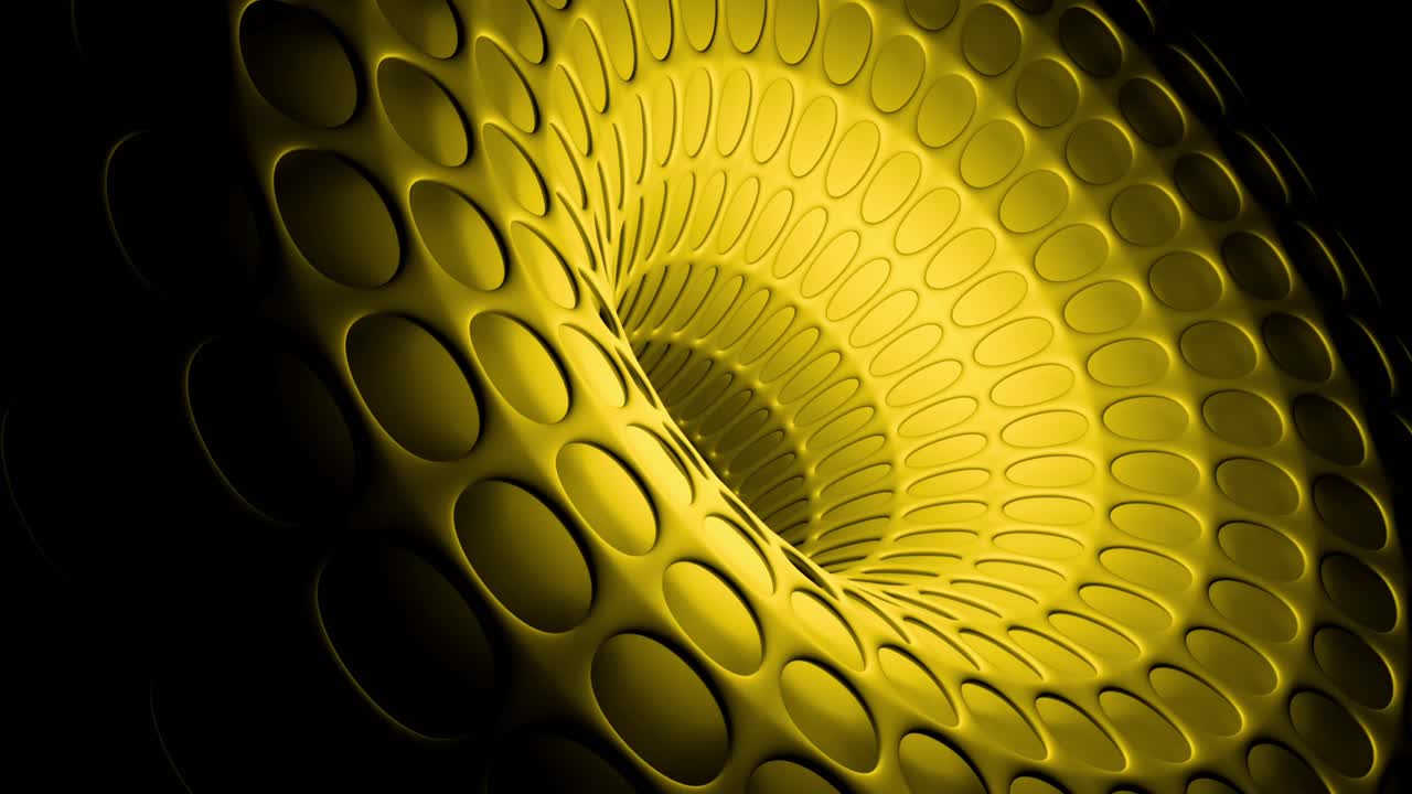 Abstract 3D Geometric Background with Yellow Circles