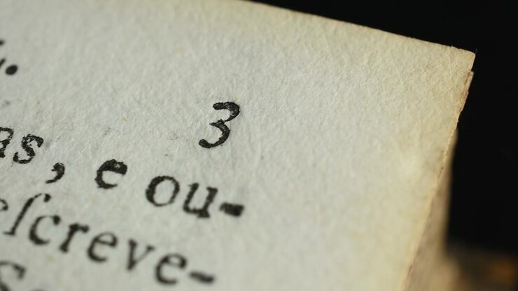 Pan Across Ancient Book Close Up