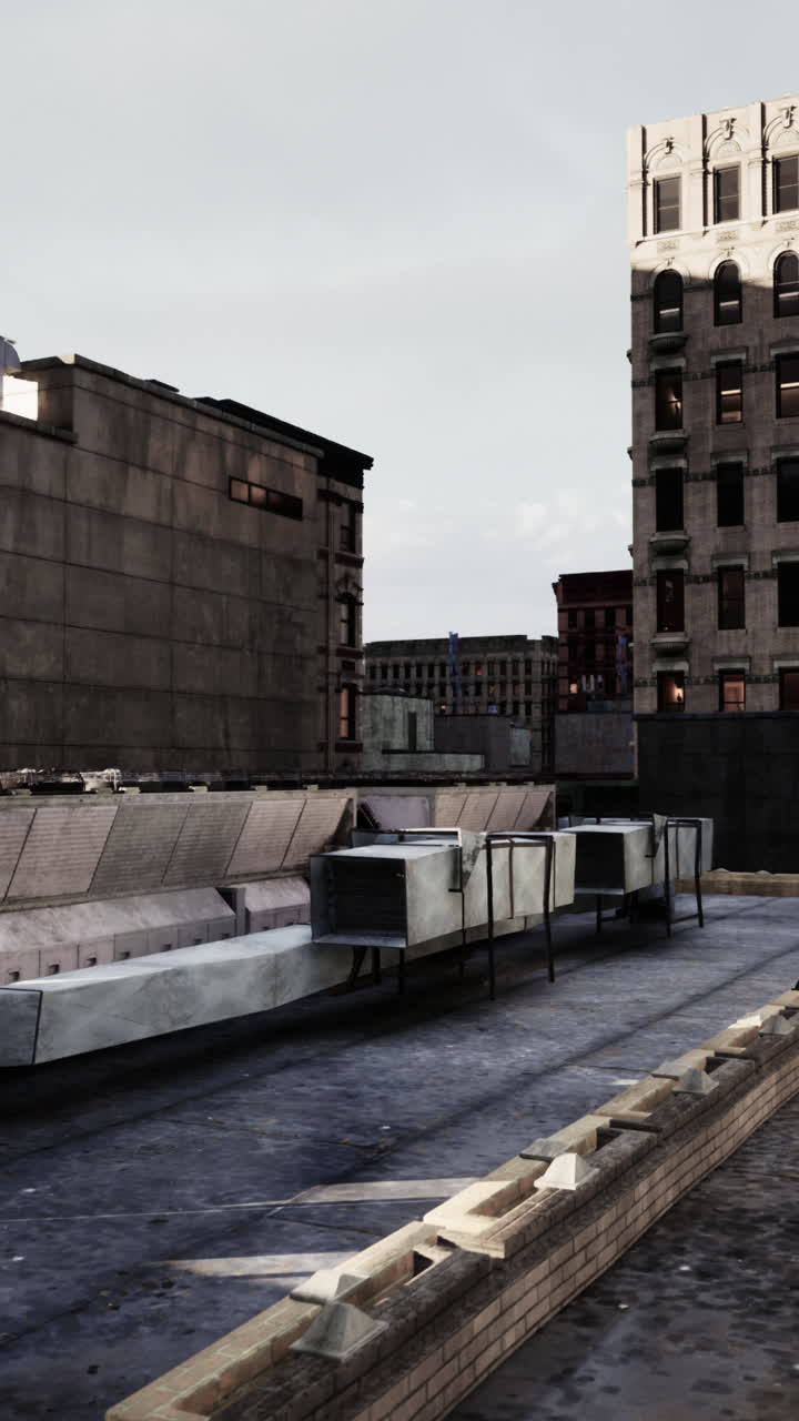 Vista dal tetto di un paesaggio urbano