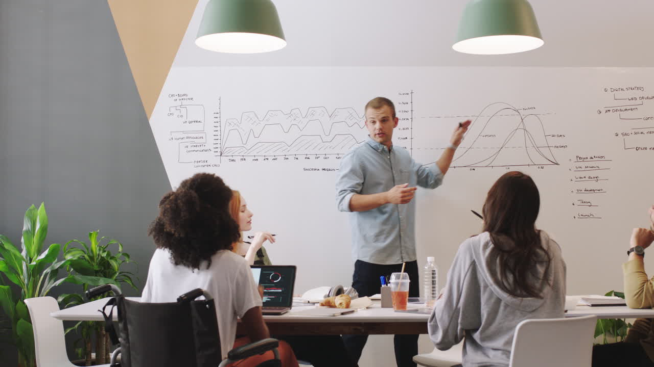 Business Meeting in Modern Office