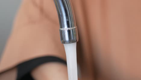 running water from a faucet
