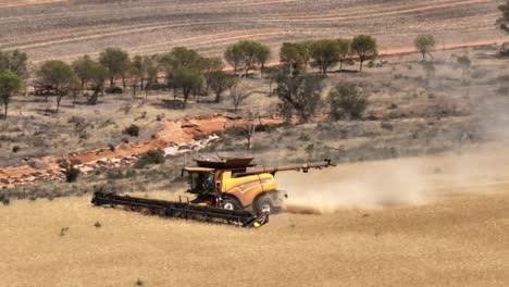 este material captura la sinergia de la tecnología agrícola moderna, mostrando el papel esencial de los frentes de cabecera en el proceso de cosecha de trigo