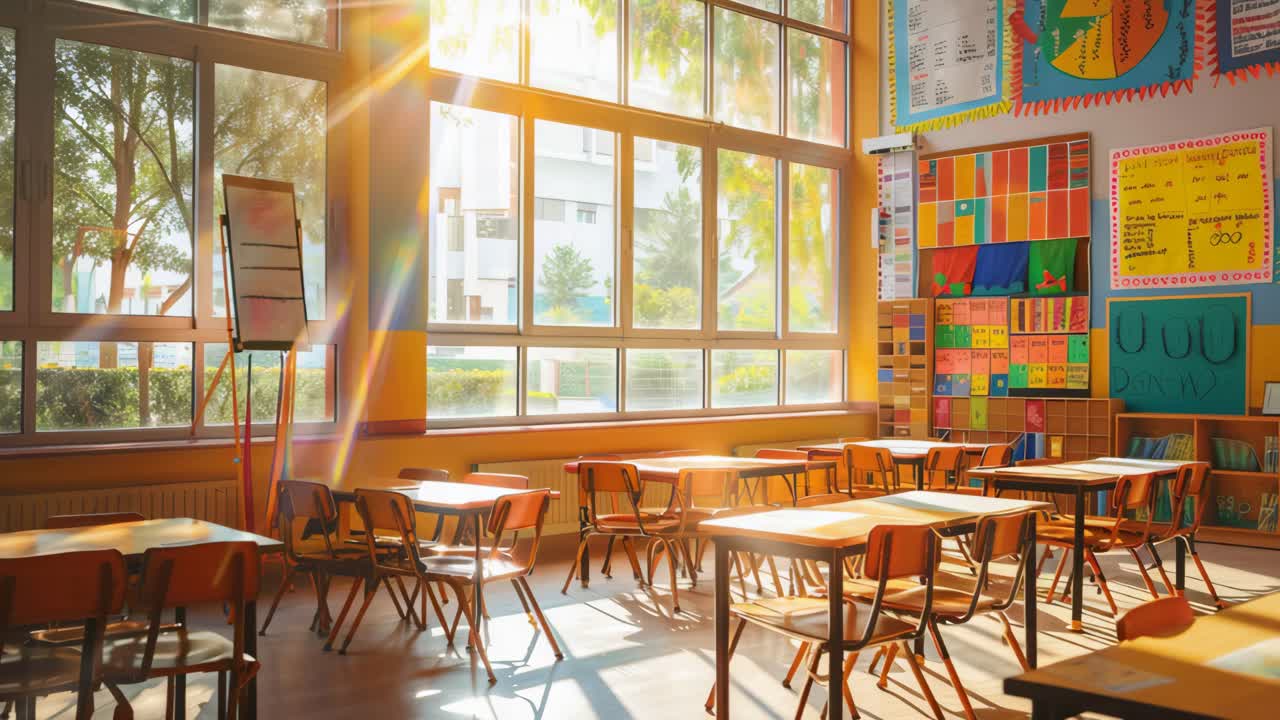 Empty Classroom on a Sunny Day