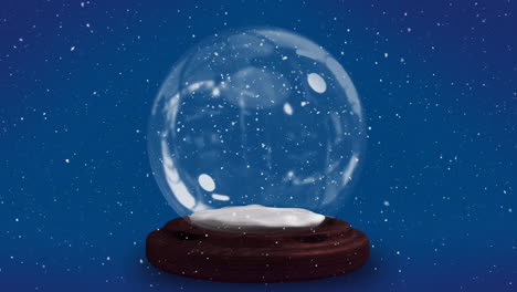 animation of snow falling over snow ball