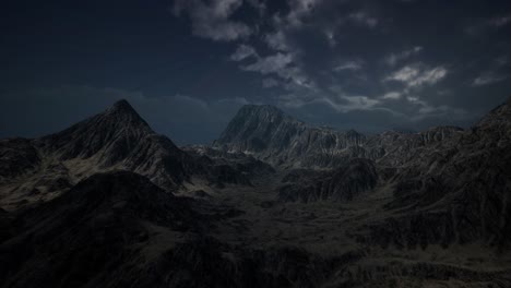 dark mountain with the dark clouds