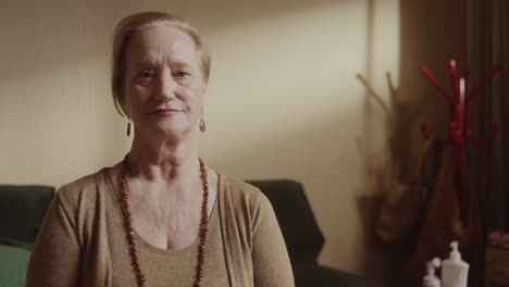portrait of an older woman looking directly at the camera