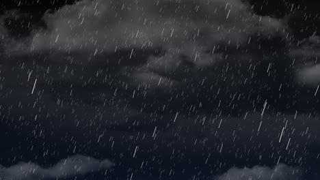 donkere hemel met regen en wolken 4k